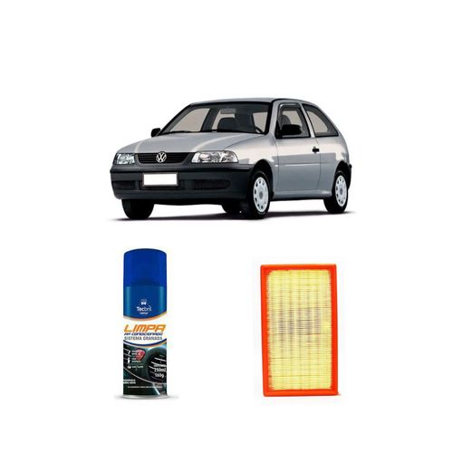 KIT FILTRO DE AR ARL6091 TECFIL + LIMPA AR CONDICIONADO TECBRIL VOLKSWAGEN GOL G3 1.0 16V TURBO 111CV 2000 A 2003
