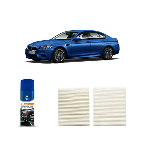 Kit Filtro De Cabine Acp529/9 Tecfil + Limpa Ar Condicionado Tecbril Bmw Série M M6 2013 Em Diante
