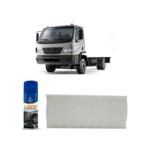 Kit Filtro De Cabine Acp964 Tecfil + Limpa Ar Condicionado Tecbril Mercedes Benz Accelo 815 Om 924 La 2011 Em Diante