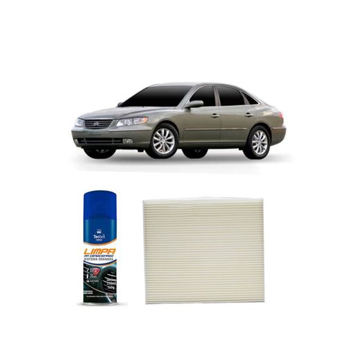 Kit Filtro De Cabine Acp974 Tecfil + Limpa Ar Condicionado Tecbril Hyundai Azera 3.3 V6 24v 2010 A 2012