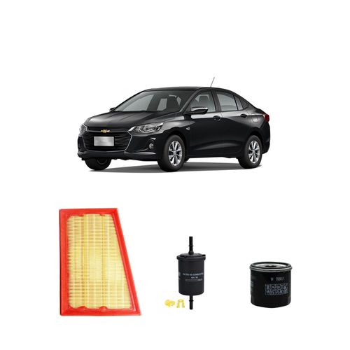 Kit filtros, ar do motor, combustível e óleo lubrificante MANN - Onix Plus 1.0 Turbo 3 CIL Flex LT/ LTZ / PREMIER 2020