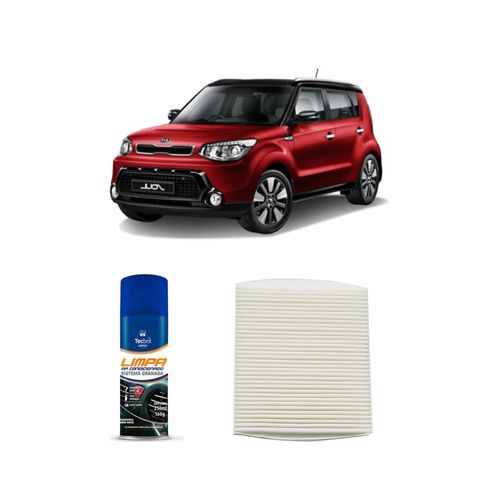 Kit Filtro De Cabine Acp976 Tecfil + Limpa Ar Condicionado Tecbril Kia Motors Soul 1.6 16v 124 Cv 2009 A 2010