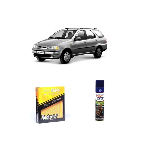 KIT FILTRO DE CABINE ARA44 + LIMPA AR CONDICIONADO PALIO WEEKEND 1.5 8V GASOLINA EX MPI DE 1997 A 1999