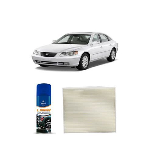Kit Filtro De Cabine Acp974 Tecfil + Limpa Ar Condicionado Tecbril Hyundai Azera 3.3 V6 24v 2007 A 2009