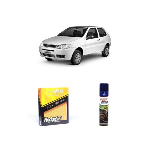 KIT FILTRO DE CABINE ARA44 + LIMPA AR CONDICIONADO PALIO 1.0 8V FLEX FIRE DE 2003 A 2021