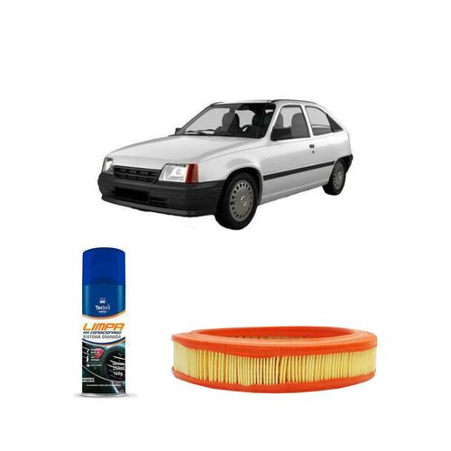 KIT FILTRO DE AR AR883 TECFIL + LIMPA AR CONDICIONADO TECBRIL GENERAL MOTORS KADETT 2.0 8V E 1.8 8V 1989 A 1994