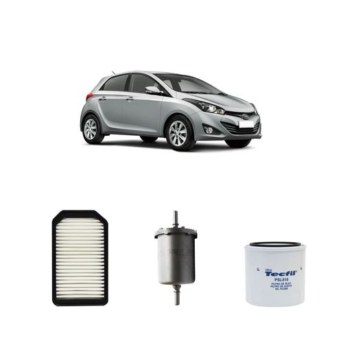 Kit filtros, ar do motor, combustível e óleo lubrificante Tecfil - HB20 1.6 16v Flex 2014