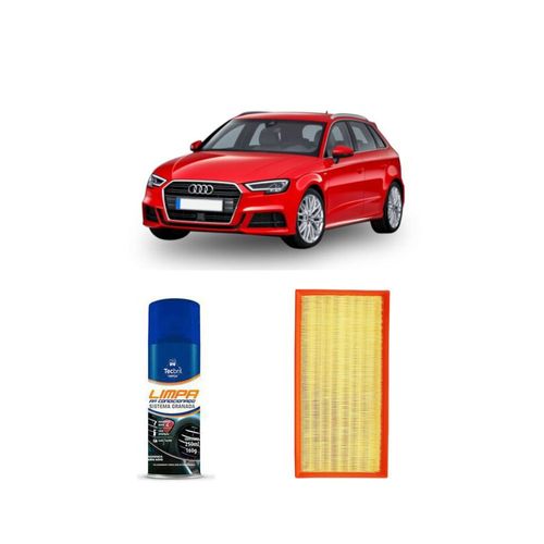KIT FILTRO DE AR ARL6093 TECFIL + LIMPA AR CONDICIONADO TECBRIL AUDI A3 1.8 20V 2006 A 2007