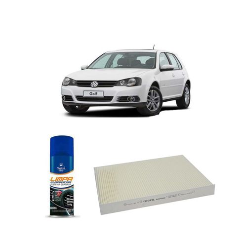 Kit Filtro De Cabine Acp306 Tecfil + Limpa Ar Condicionado Tecbril Volkswagen Golf 1.6 8v 2005 A 2014