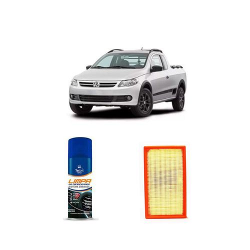 KIT FILTRO DE AR ARL6091 TECFIL + LIMPA AR CONDICIONADO TECBRIL VOLKSWAGEN SAVEIRO 1.6 8V 1999 A 2004