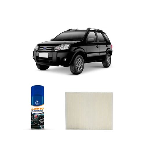 Kit filtro de cabine acp202 Tecfil + limpa ar condicionado Tecbril para ford ecosport 1.0 8v 2003 a 2006