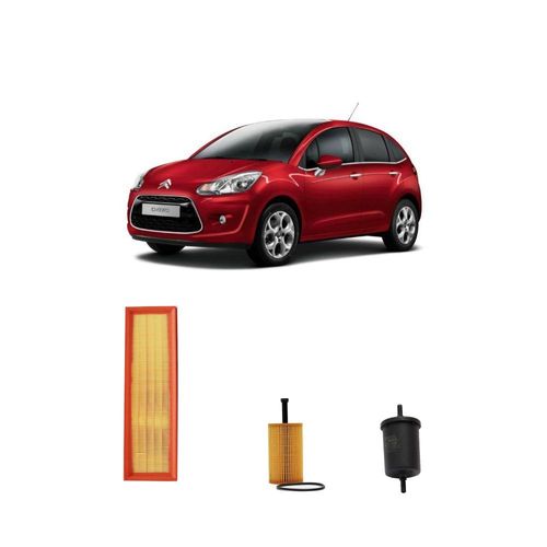Kit filtros, ar do motor, combustível e óleo lubrificante WEGA - C3 Flex - (GLX / Exclusive / XTR / Solaris) - mecânico 1.6 16v 113 cv 2014