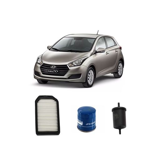 Kit filtros, ar do motor, combustível e óleo lubrificante WEGA - HB20 Turbo Flex - (Confort Plus / Style) - mecânico 1.0 12V 105 CV 2021