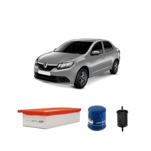 Kit filtros, ar do motor, combustível e óleo lubrificante WEGA - Logan Hi-Flex - (Expression) - Manual 1.6 SCE 16V 115cv 2021