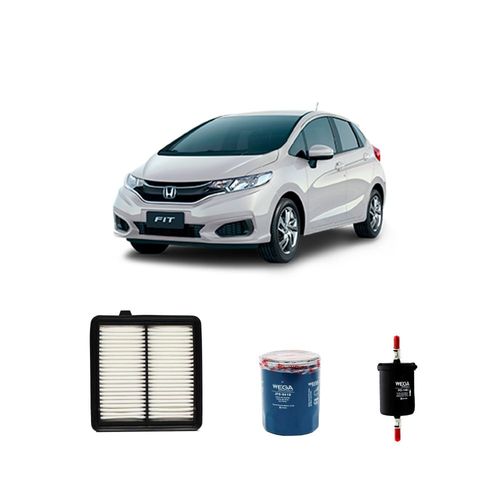 Kit filtros, ar do motor, combustível e óleo lubrificante WEGA - Fit Flex - (LX / LXL) - automático / mecânico 1.4 16V 100CV 2019