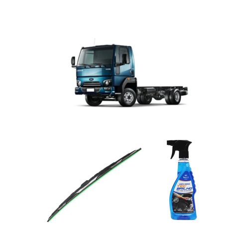 Kit Limpa Vidros Spray Tecbrilho 500mL Para-Brisa Tecbril + Palheta Totalclip Truck 26" Redux32 Ford CARGO 1119 de 2010 em diante