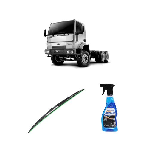 Kit Limpa Vidros Spray Tecbrilho 500mL Para-Brisa Tecbril + Palheta Totalclip Truck 26" Redux32 Ford CARGO SÉRIE 26 de 2000 a 2010