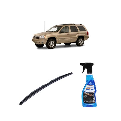 Kit Limpa Vidros Spray Tecbrilho 500mL Para-Brisa Tecbril + Palheta Totalclip Hybrid 21" Redux32 GRAND CHEROKEE de 2000 a 2011