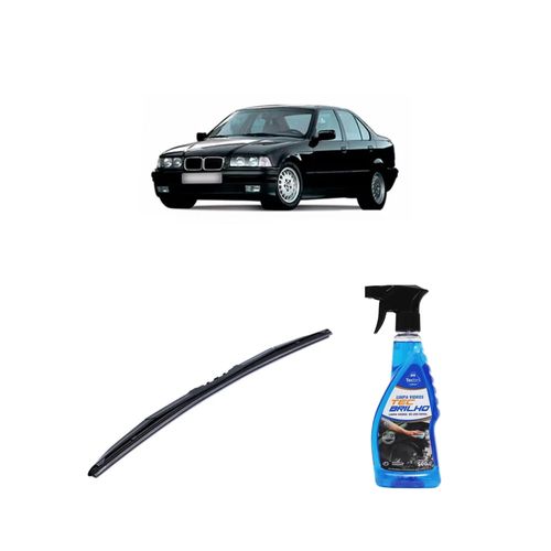 Kit Limpa Vidros Spray Tecbrilho 500mL Para-Brisa Tecbril + Palheta Totalclip Hybrid 21" Redux32 BMW SÉRIE 3 de 1990 a 1998