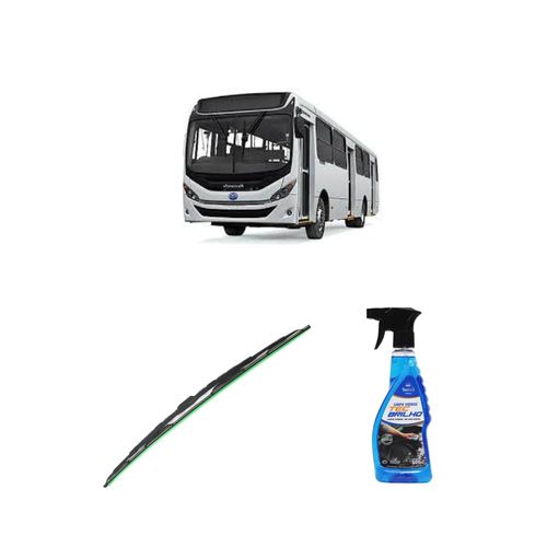 Kit Limpa Vidros Spray Tecbrilho 500mL Para-Brisa Tecbril + Palheta Totalclip Truck 28" Redux32 Mascarello Gran Via de 2004 em diante