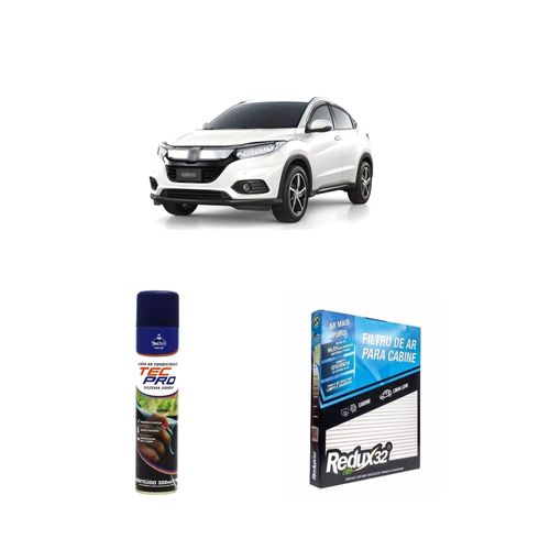 Kit filtro de cabine arc1058 + limpa ar condicionado hr-v 2015 a 2021