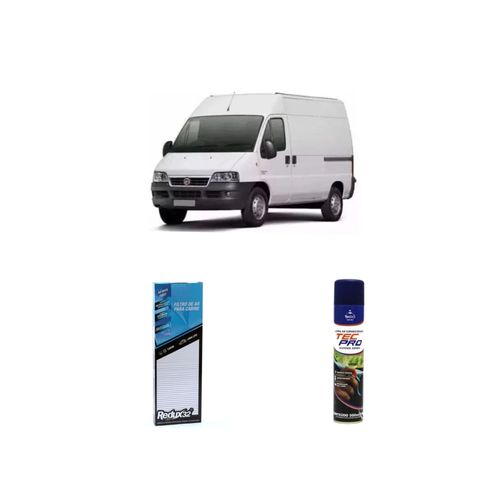 Kit filtro de cabine arc507 Redux32 + limpa ar condicionado Tecbril para ducato 1998 a 2021