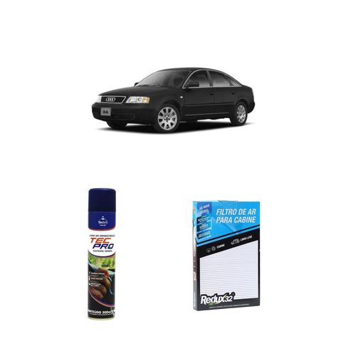 KIT FILTRO DE CABINE ARC306 + LIMPA AR CONDICIONADO AUDI A6 1998 A 2021
