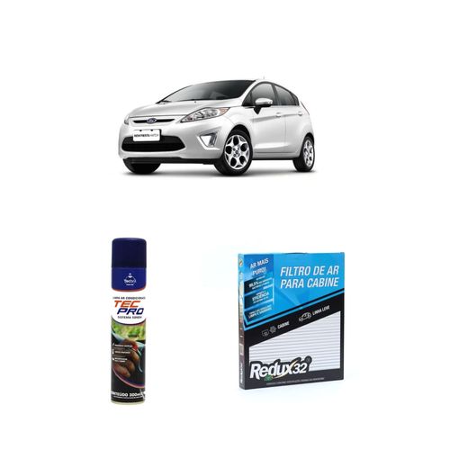 Kit filtro de cabine arc1086 + limpa ar condicionado new fiesta 2010 a 2021