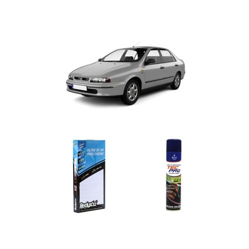Kit filtro de cabine arc501 + limpa ar condicionado marea 1996 a 2021