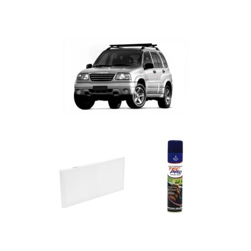 Kit filtro de cabine arc019020 Redux32 + limpa ar condicionado Tecfil para tracker 1998 a 2021