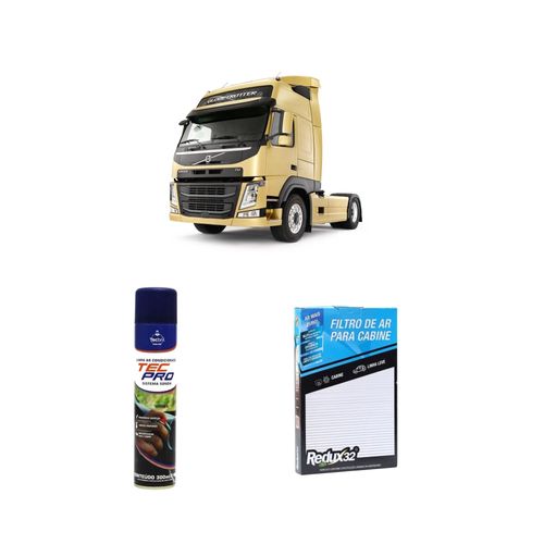 KIT FILTRO DE CABINE ARC306 + LIMPA AR CONDICIONADO VOLVO FM 2016 A 2021