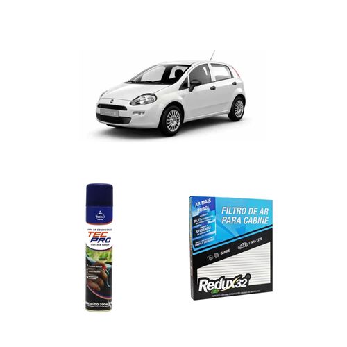 Kit filtro de cabine arc509 + limpa ar condicionado punto 2007 a 2021