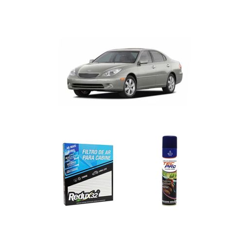 Kit filtro de cabine arc820 + limpa ar condicionado lexus 2006 a 2021