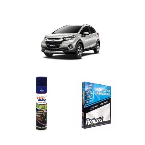 Kit filtro de cabine arc1058 + limpa ar condicionado wr-v 2017 a 2021