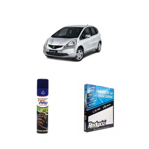 Kit filtro de cabine arc1058 + limpa ar condicionado new fit 2009 a 2021