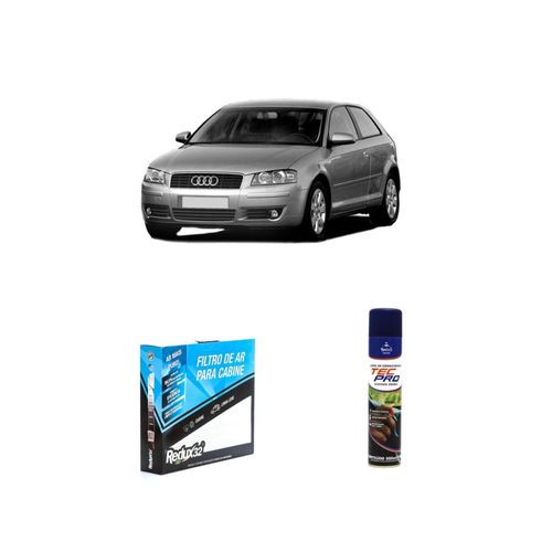 Kit de filtro de cabine arc308 Redux32 + limpa ar condicionado Tecbril para audi a3 2005 a 2012