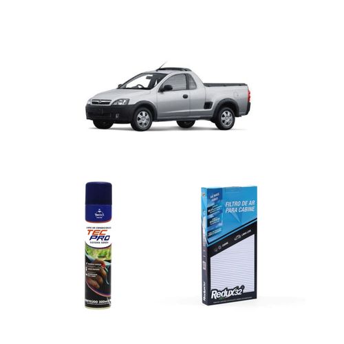 Kit filtro de cabine arc705 + limpa ar condicionado montana 2002 a 2021