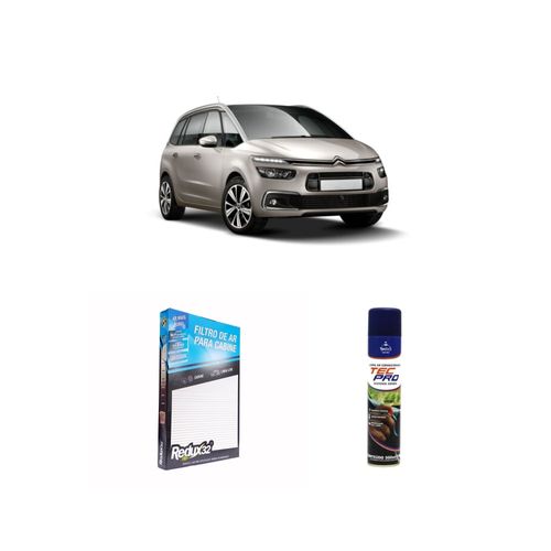 Kit filtro de cabine arc406 + limpa ar condicionado c4 picasso 2008 a 2021