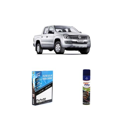 Kit de filtro de cabine arc309 Redux32 + limpa ar condicionado Tecbril para amarok 2009 a 2021