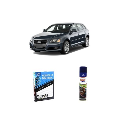 Kit filtro de cabine arc1160 Redux32 + limpa ar condicionado Tecbril para audi a3 2013 a 2021