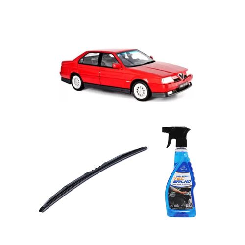Kit Limpa Vidros Spray Tecbrilho 500mL Para-Brisa Tecbril + Palheta Totalclip Hybrid 21" Redux32 AlfaRomeo 164 de 1987 a 1998