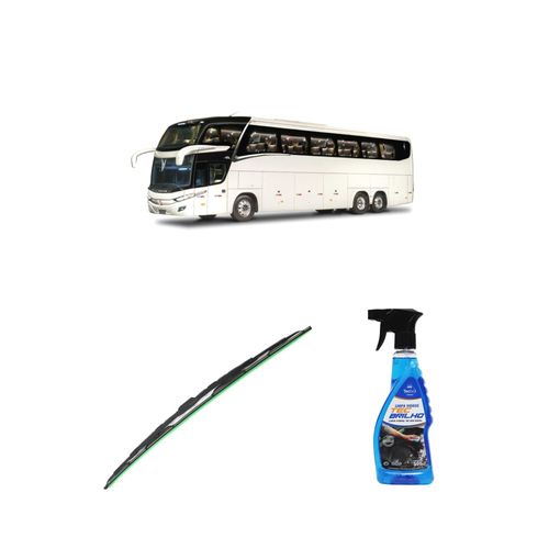 Kit Limpa Vidros Spray Tecbrilho 500mL Para-Brisa Tecbril + Palheta Totalclip Truck 28" Redux32 Marcopolo PARADISO 1600LD até 2022