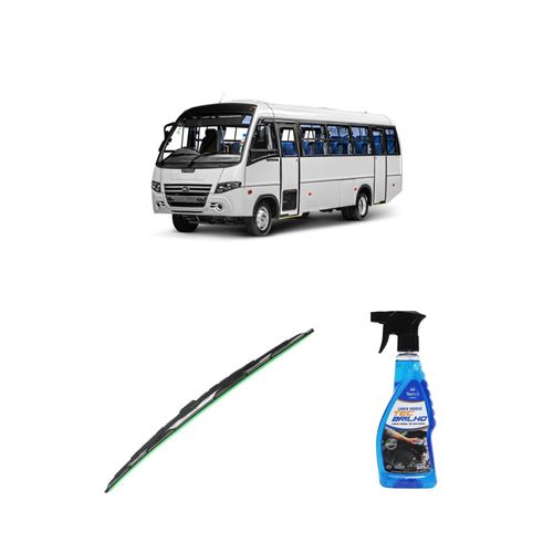 Kit Limpa Vidros Spray Tecbrilho 500mL Para-Brisa Tecbril + Palheta Totalclip Truck 28" Redux32 Volare V6 de 1998 em diante
