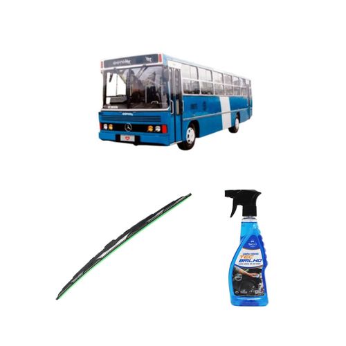Kit Limpa Vidros Spray Tecbrilho 500mL Para-Brisa Tecbril + Palheta Totalclip Truck 28" Redux32 Thamco Águia de 1988 em diante