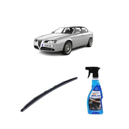 Kit Limpa Vidros Spray Tecbrilho 500mL Para-Brisa Tecbril + Palheta Totalclip Hybrid 21" Redux32 AlfaRomeo 166 de 1998 a 2003