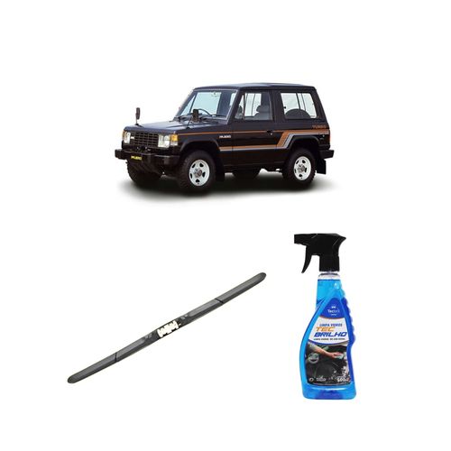 Kit Limpa Vidros Spray Tecbrilho 500mL Para-Brisa Tecbril + Palheta Totalclip Hybrid 19" Redux32 PAJERO de 1990 a 2003