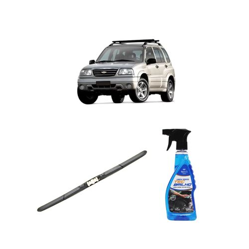 Kit Limpa Vidros Spray Tecbrilho 500mL Para-Brisa Tecbril + Palheta Totalclip Hybrid 19" Redux32 TRACKER de 2000 a 2009