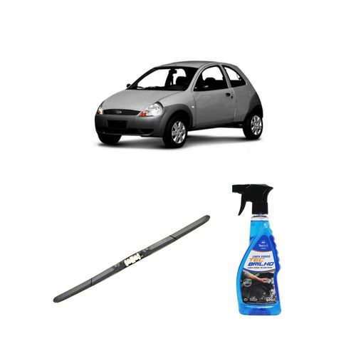 Kit Limpa Vidros Spray Tecbrilho 500mL Para-Brisa Tecbril + Palheta Totalclip Hybrid 19" Redux32 KA de 2010 a 2013