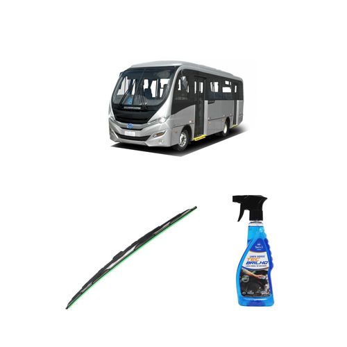 Kit Limpa Vidros Spray Tecbrilho 500mL Para-Brisa Tecbril + Palheta Totalclip Truck 28" Redux32 Mascarello GRAN MICRO de 2022 em diante