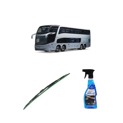 Kit Limpa Vidros Spray Tecbrilho 500mL Para-Brisa Tecbril + Palheta Totalclip Truck 28" Redux32 Busscar INCASE CONDUTTIER até 2022
